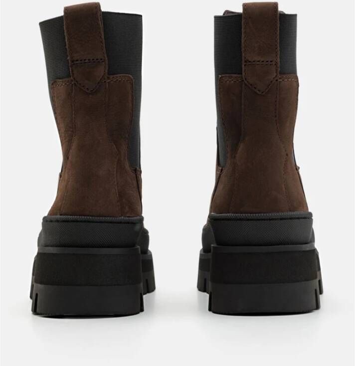 Clarks Winter Bruin Leren Enkellaarzen Brown Dames