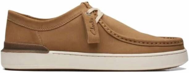 Clarks Witte zool Wally veterschoen Beige Heren