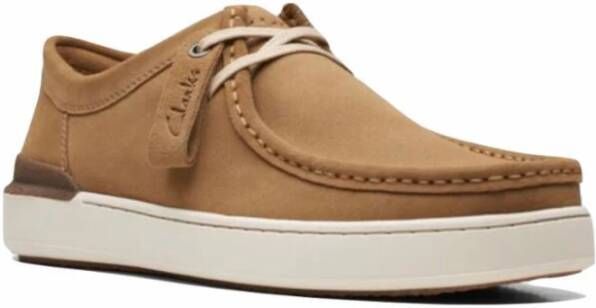 Clarks Witte zool Wally veterschoen Beige Heren