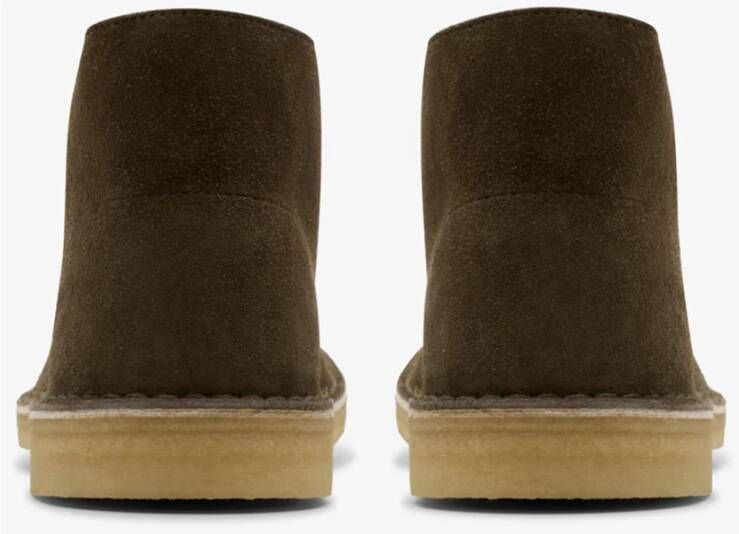 Clarks Woestijnlaars Groen Suède Minimalistisch Iconisch Green Heren