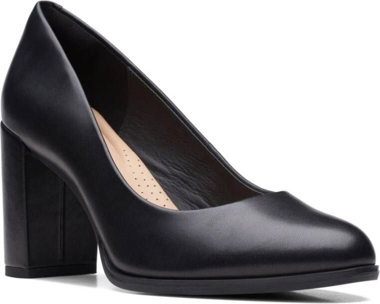 Clarks Zwarte Court Pumps voor Vrouwen Black Dames