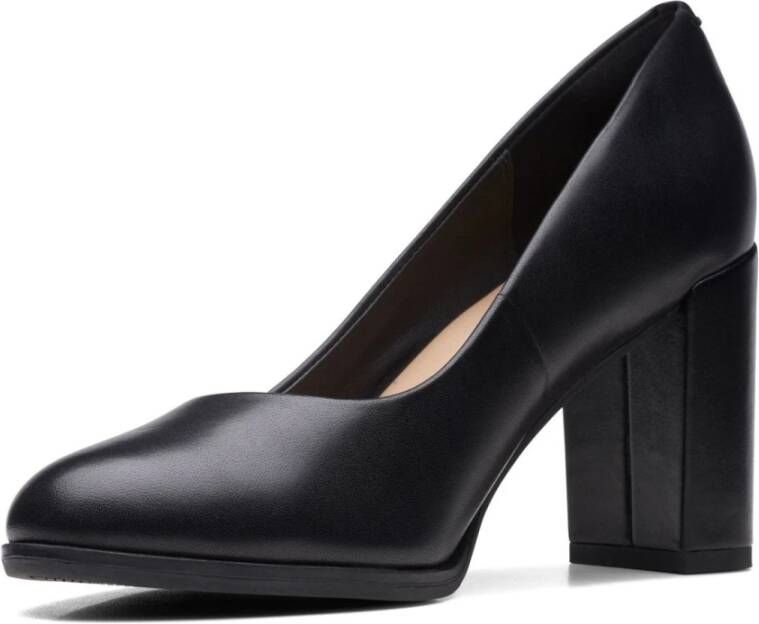 Clarks Zwarte Court Pumps voor Vrouwen Black Dames