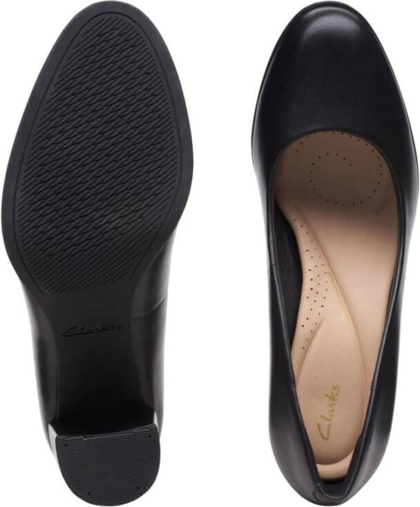 Clarks Zwarte Court Pumps voor Vrouwen Black Dames