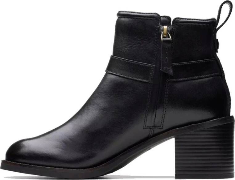 Clarks Zwarte enkellaarsjes voor vrouwen Black Dames