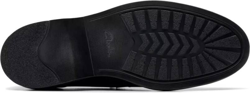 Clarks Zwarte herenloafer met gewatteerd voetbed Black Heren