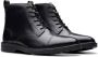 Clarks Zwarte Leren Enkellaars voor Mannen Black Heren - Thumbnail 3