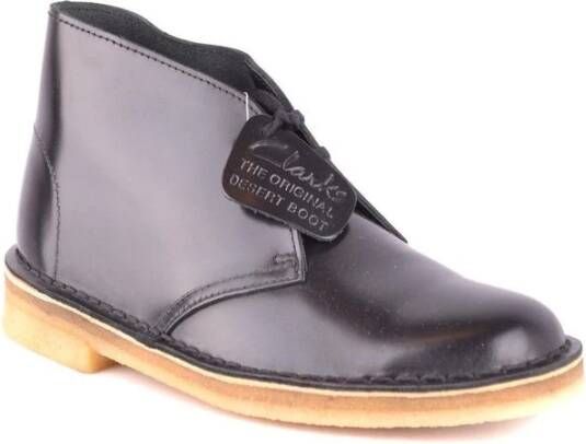 Clarks Zwarte Leren Laars Elegante Stijl Black Dames