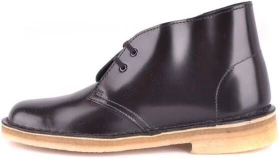 Clarks Zwarte Leren Laars Elegante Stijl Black Dames