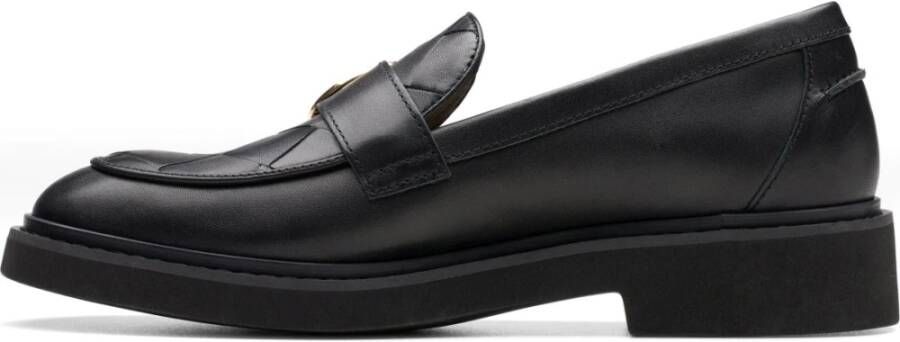 Clarks Zwarte Penny Loafers Damesschoenen Black Dames