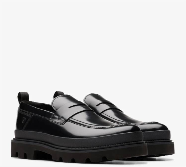 Clarks Zwarte platte schoenen Badell Easy Black Heren