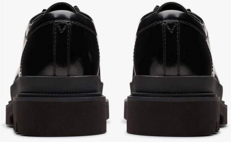 Clarks Zwarte platte schoenen Badell Seam Black Heren