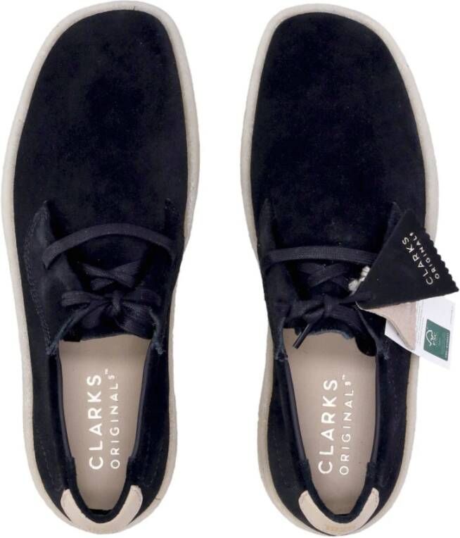 Clarks Zwarte Suède Mocassin Lifestyle Schoen Black Heren