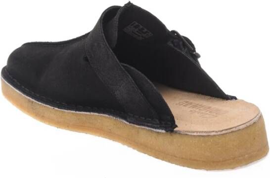 Clarks Zwarte Suede Trek Muiltjes Black Heren