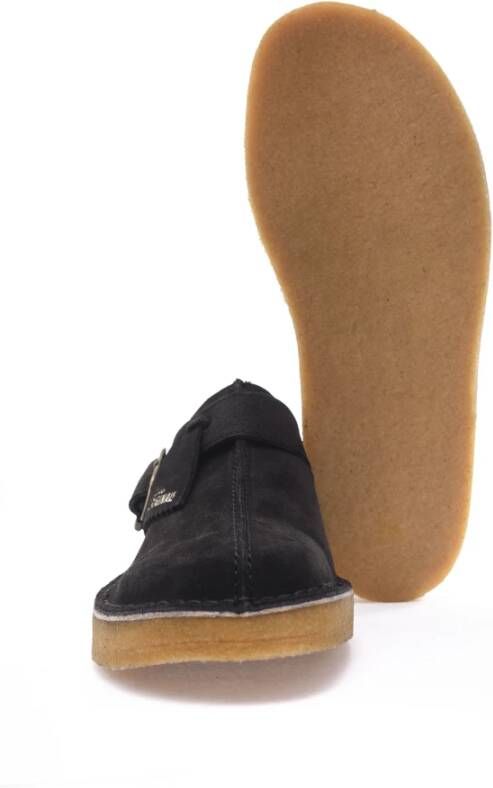 Clarks Zwarte Suede Trek Muiltjes Black Heren