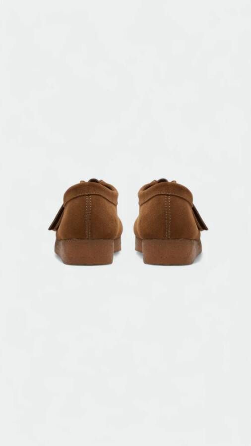 Clarks Zwarte Suède Wallabee Schoenen Brown Heren