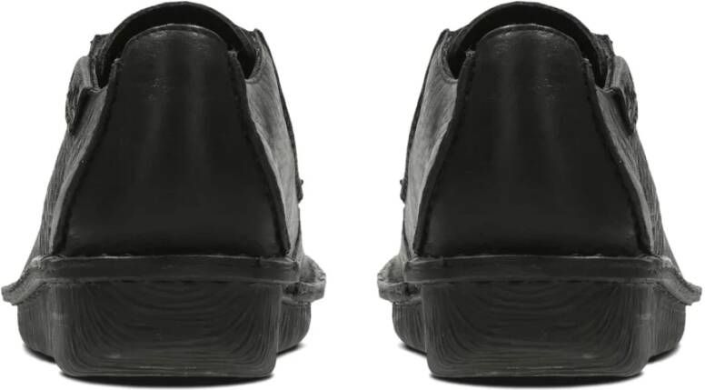 Clarks Zwarte Veterschoen Wijde Pasvorm Black Dames