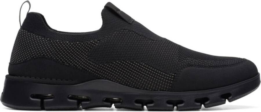 Clarks Zwarte Vrijetijdssneakers voor Mannen Black Heren