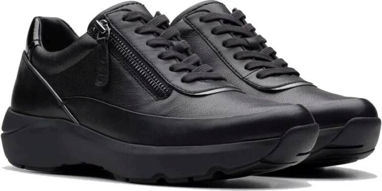 Clarks Zwarte Vrijetijdssneakers voor Vrouwen Black Dames