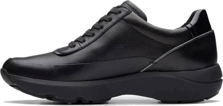 Clarks Zwarte Vrijetijdssneakers voor Vrouwen Black Dames