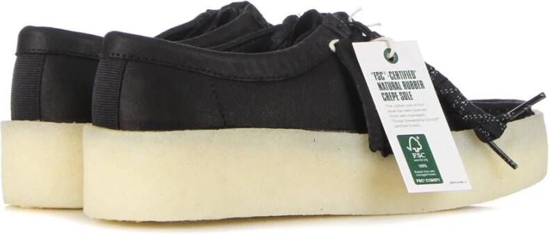 Clarks Zwarte Wallabee Cup Veterschoen Black Dames