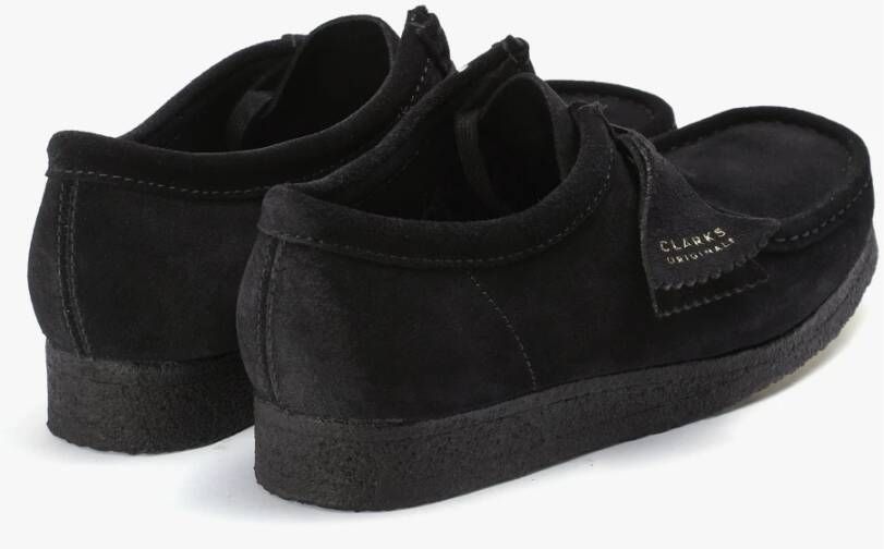 Clarks Zwarte Wallabee Suède Schoenen Black Heren