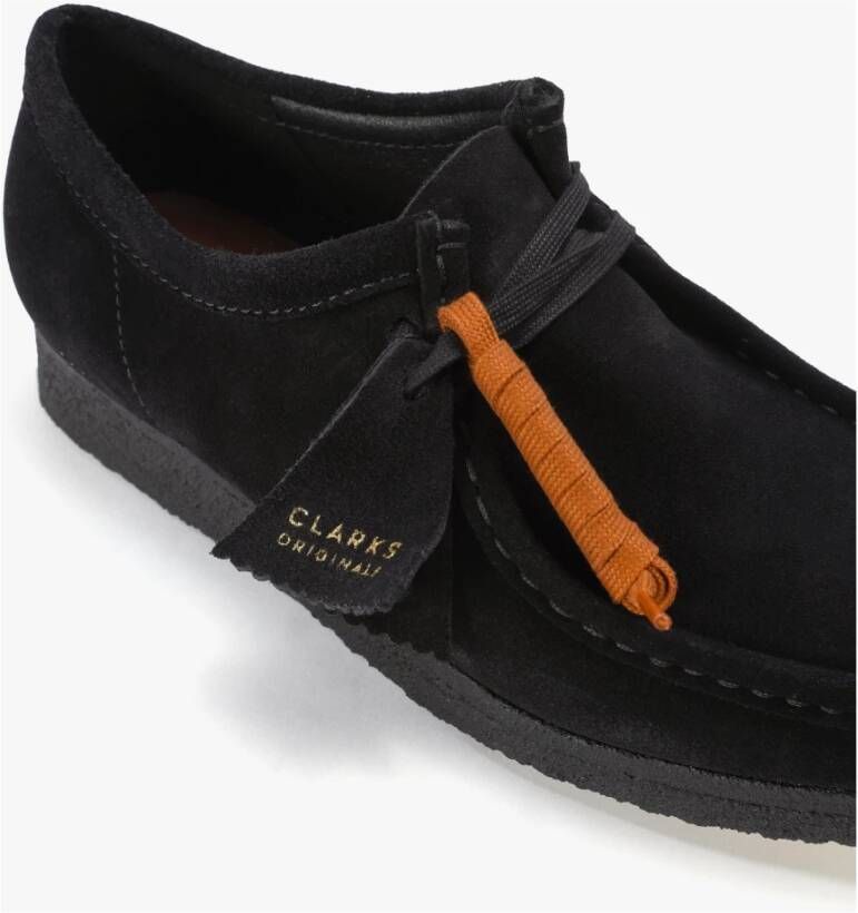 Clarks Zwarte Wallabee Suède Schoenen Black Heren