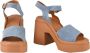 Clergerie Katoen Rubberen Zool Schoenen Blue Dames - Thumbnail 2