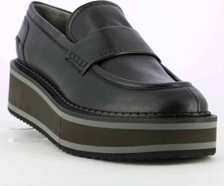 Clergerie Verfijnde leren mocassin met zachte binnenzool Black Dames