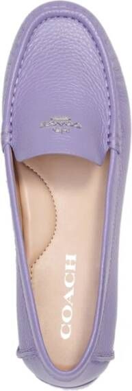 Coach Logo Driver Loafers Licht Violet Purple Dames