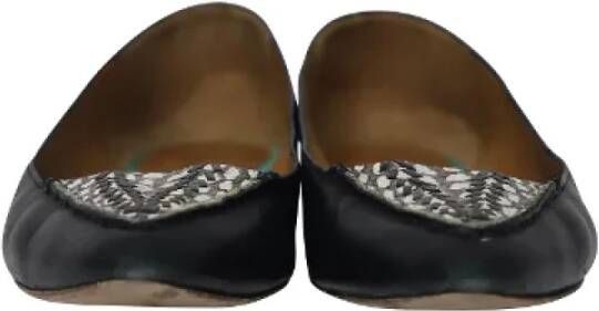 Coach Pre-owned Leather flats Black Dames