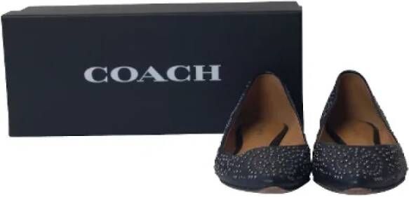 Coach Pre-owned Leather flats Black Dames