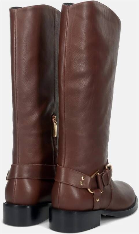 Coccinelle Bruine Biker Enkellaarzen Brown Dames