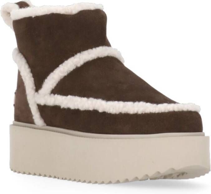 Coccinelle Bruine Suède Leren Shearling Laarzen Brown Dames