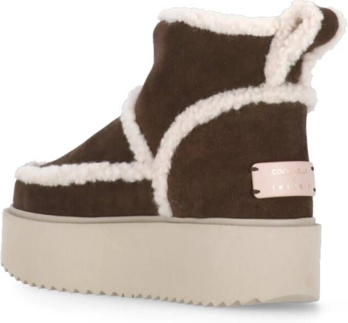 Coccinelle Bruine Suède Leren Shearling Laarzen Brown Dames