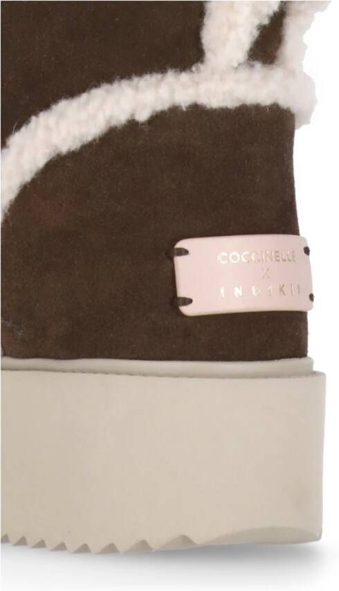 Coccinelle Bruine Suède Leren Shearling Laarzen Brown Dames