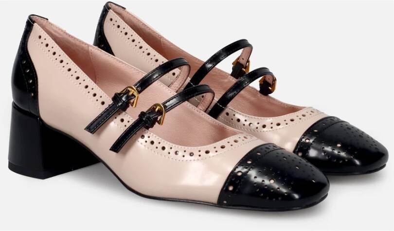 Coccinelle Roze Mary-Jane Brogue Schoenen met Hak Pink Dames