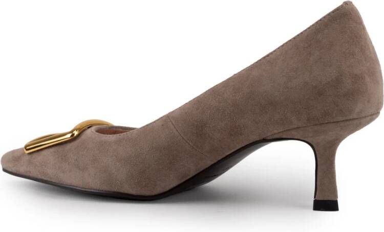 Coccinelle Suède Hakken Schoenen Amandel Teen Beige Dames