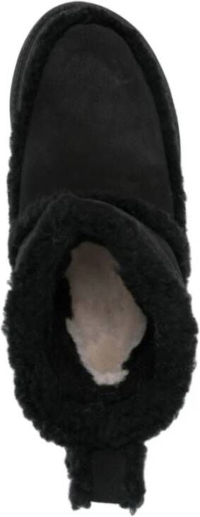 Coccinelle Zwarte Shearling Enkellaarzen Black Dames