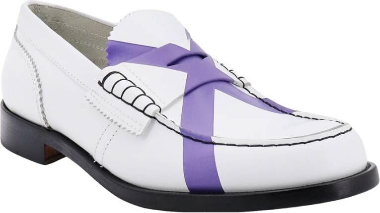 College Iconische Leren Loafer White Heren