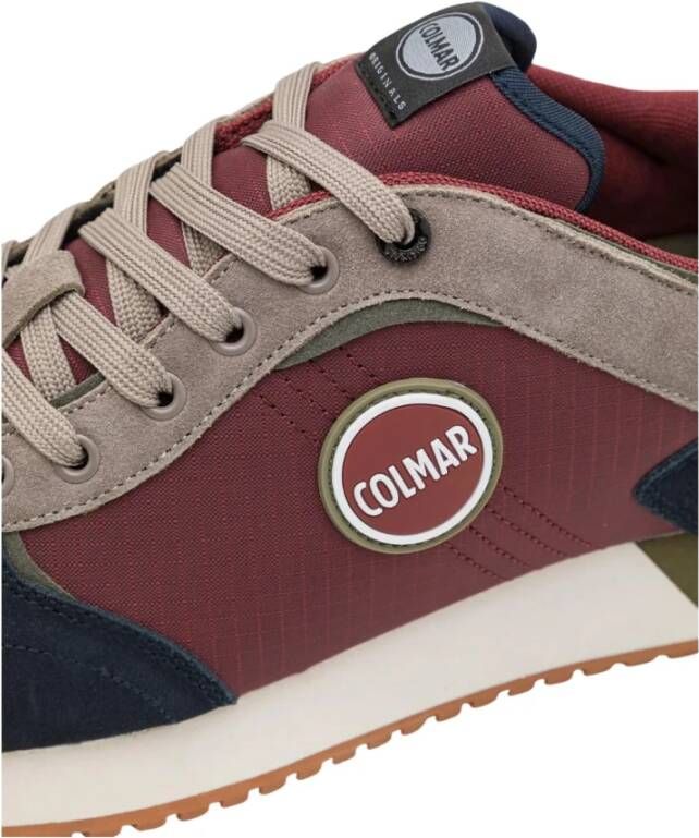 Colmar Bordeaux Platte Sneakers Rood Heren