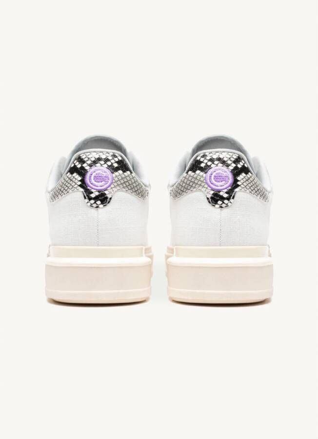 Colmar Witte Sneakers met Python Print Detail White Dames