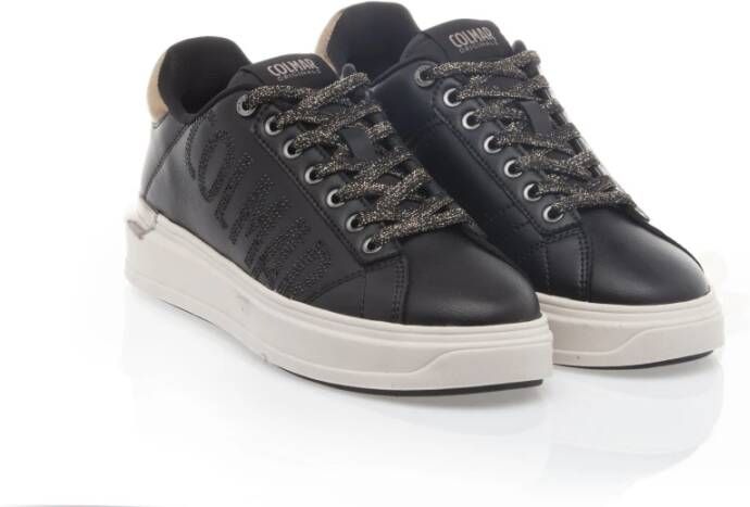 Colmar Zwarte Sneakers met Strass Detail Black Dames