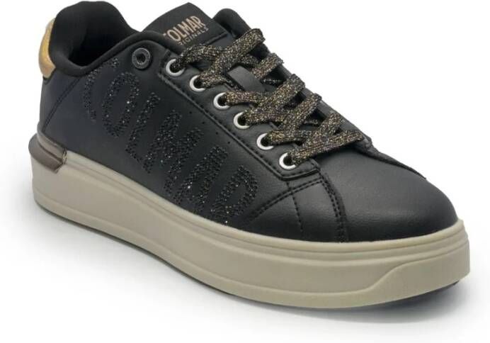 Colmar Zwarte Sneakers met Strass Detail Black Dames