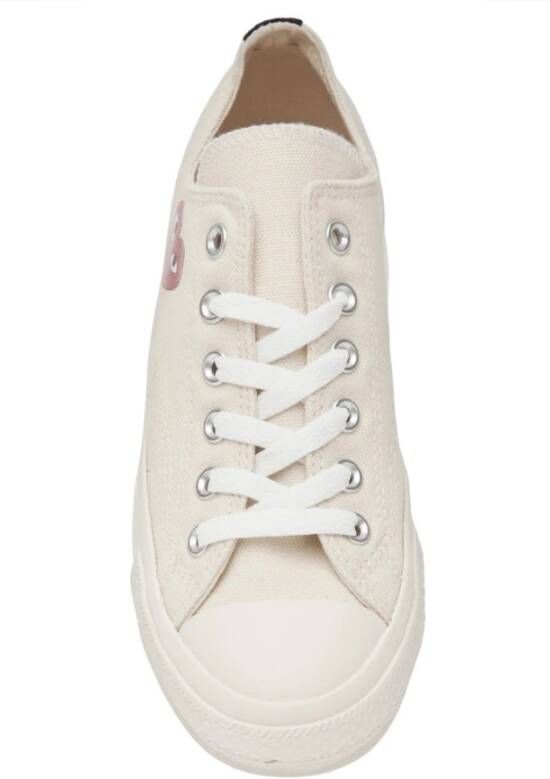 Comme des Garçons Beige Canvas Sneakers Cap Toe Lace-Up Beige Dames