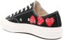 Comme des Garçons Canvas Heart Print Sneakers Black Heren - Thumbnail 3