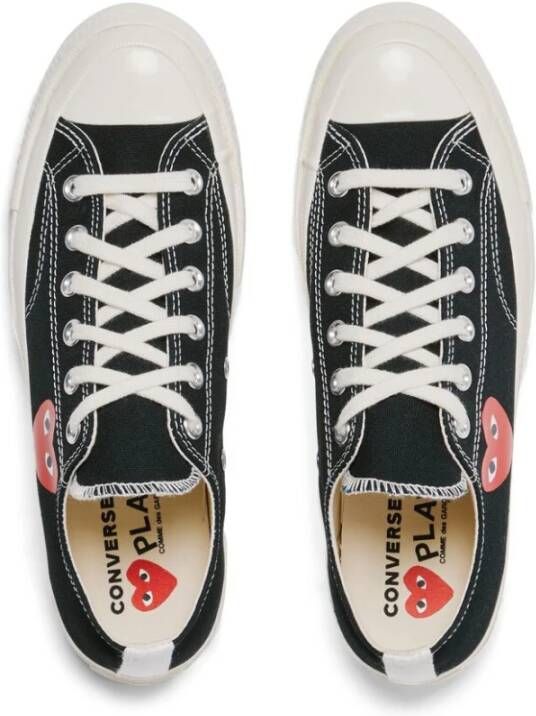 Comme des Garçons Canvas Heart Sneaker Zwart Rood Wit Black Heren