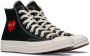 Comme des Garçons Canvas Heart Sneaker Zwart Rood Wit Black Heren - Thumbnail 2