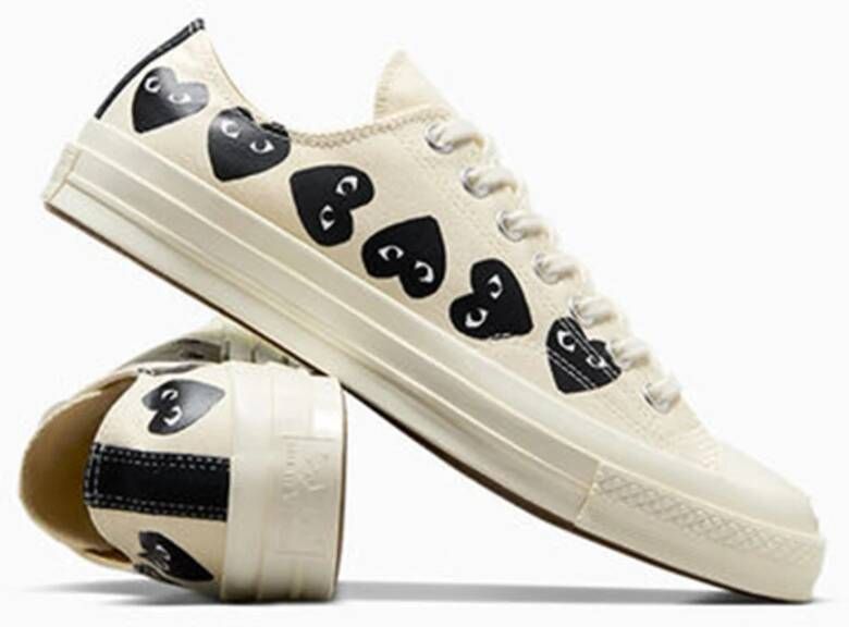 Comme des Garçons Chuck 70 Multi Heart Sneakers Beige Heren