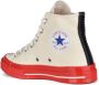 Comme des Garçons Rood Hart High-Top Sneakers Beige Dames - Thumbnail 3