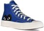 Comme des Garçons Navy High-Top Canvas Sneakers Blue Heren - Thumbnail 2